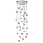 Люстра каскадня с 27-ю прозрачными шарообразными подвесами Bubbles Bocci варинант исполнения - 4 | Loft Concept в Воронеже