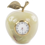 Часы настольные в виде яблока из натурального камня Оникс Stone Clock варинант исполнения - 1 | Loft Concept в Воронеже