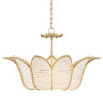 Люстра в форме тюльпана с лепестками из прозрачных стеклянных бусин Hanging Flowers варинант исполнения - 2 | Loft Concept в Воронеже