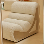 Кресло мягкое без подлкотников White Sheepskin Armchair варинант исполнения - 1 | Loft Concept в Воронеже