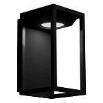 Уличный настенный светильник прямоугольной формы черного цвета Geometric Glow варинант исполнения - 1 | Loft Concept в Воронеже