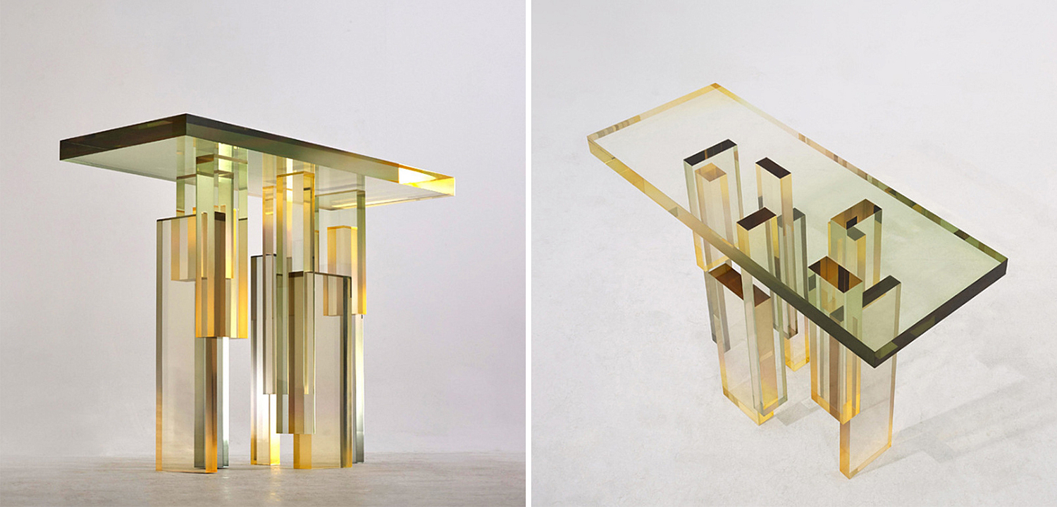 Консоль из акрила Gold Acrylic Console Консоль из акрила Gold Acrylic Console - Loft-Concept в Воронеже