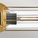 Бра для ванных комнат горизонтальное с 2-мя прозрачным цилиндрическим плафонами на круглом основании Hinkley варинант исполнения - 4 | Loft Concept в Воронеже