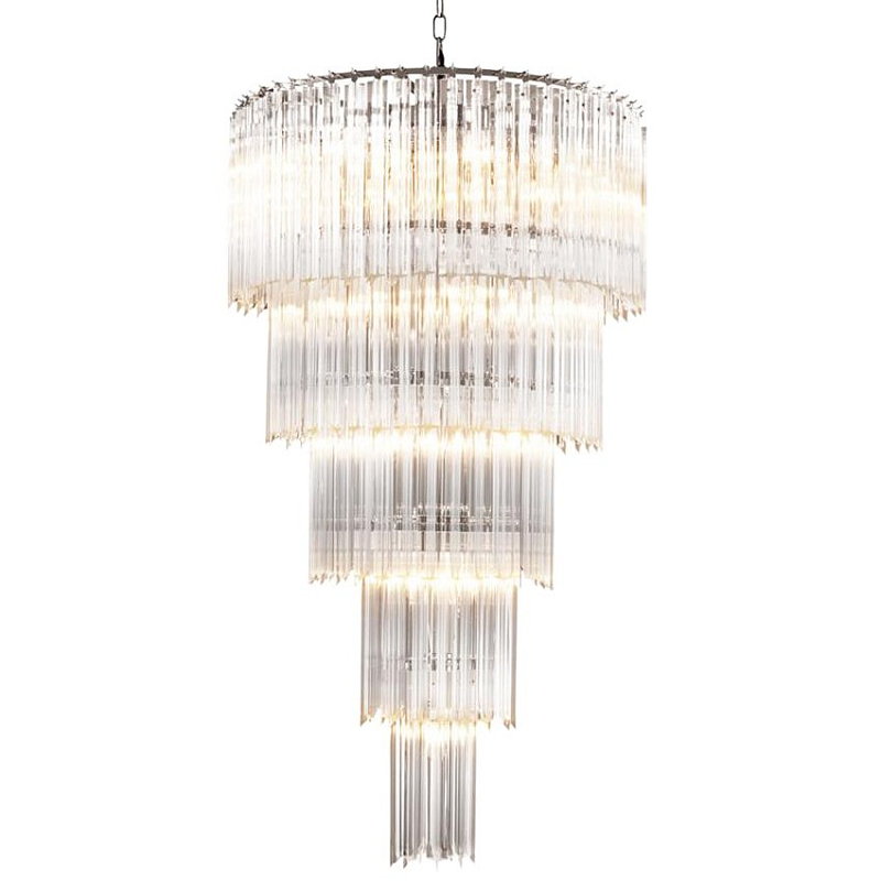 Люстра Chandelier Alpina L Никель Прозрачный (Transparent) в Воронеже | Loft Concept 