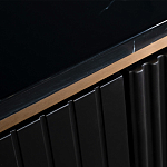 Комод черный округлой формы с рельефным фасадом Black Cut варинант исполнения - 4 | Loft Concept в Воронеже