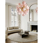 Люстра розовые шары на золотом каркасе Pink Light Bubbles варинант исполнения - 4 | Loft Concept в Воронеже
