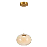 Подвесной светильник с янтарным рифленым стеклянным плафоном Ferm Living варинант исполнения - 1 | Loft Concept в Воронеже