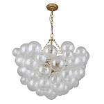 Люстра подвесная с рифлёными стеклянными шарами в форме воздушного облака Berries Chandelier варинант исполнения - 1 | Loft Concept в Воронеже