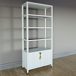 Стеллаж со стеклянными полками Elsa Dreams White варинант исполнения - 1 | Loft Concept в Воронеже