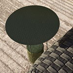 Дизайнерский круглый кофейный стол из металла с мраморным декором PANNA COTTA Coffee Table варинант исполнения - 4 | Loft Concept в Воронеже