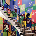 Обои ручная роспись в стиле Арт-деко Jazz Special Colourway on dyed silk with embroidery варинант исполнения - 1 | Loft Concept в Воронеже