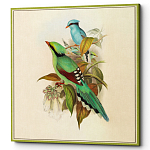 Постер на холсте с изображением птиц и цветов Blooming Birds Poster варинант исполнения - 6 | Loft Concept в Воронеже