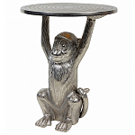 Столик с подстольем в виде обезьянки Bombay Nickel варинант исполнения - 1 | Loft Concept в Воронеже