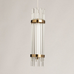 Подвесной светильник с цилиндрическим плафоном из прозрачных стеклянных трубок Nembus варинант исполнения - 3 | Loft Concept в Воронеже
