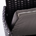 Обеденный комплект из искуственного ротанга Vintara черный варинант исполнения - 4 | Loft Concept в Воронеже