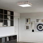 Потолочный светильник квадратный с гофрированным абажуром цвета графит Millennium варинант исполнения - 3 | Loft Concept в Воронеже