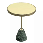 Кофейный столик с круглой зеркальной столешницей и мраморным основанием Stable Base варинант исполнения - 1 | Loft Concept в Воронеже