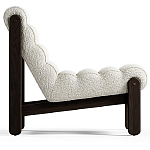 Кресло с деревянным каркасом и обивкой из белой ткани букле Medieval Furniture варинант исполнения - 4 | Loft Concept в Воронеже