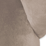 Барный стул со спинкой и металлической подставкой на 4-х деревянных ножках Бежевый Велюр Vendramin Chair варинант исполнения - 4 | Loft Concept в Воронеже