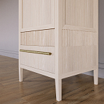 Узкий Шкаф Primo с 2 выдвижными ящиками Светлый дуб варинант исполнения - 4 | Loft Concept в Воронеже