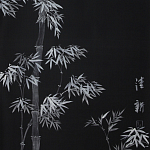 Обои ручная роспись Bamboo Argent on Pitch dyed silk варинант исполнения - 1 | Loft Concept в Воронеже
