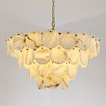 Люстра подвесная четырехъярусная с подвесками в форме дисков Cryptocrystalline Stone варинант исполнения - 6 | Loft Concept в Воронеже