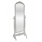 Зеркало напольное белое из массива бука с легкими потертостями White Provence варинант исполнения - 1 | Loft Concept в Воронеже