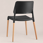 Пластиковый стул на ножках из массива бука Ferret Black 4 шт варинант исполнения - 5 | Loft Concept в Воронеже