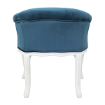 Кресло низкое в стиле прованс Louis French Armchair white and blue velour варинант исполнения - 2 | Loft Concept в Воронеже