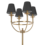 Торшер с металлическим основанием бронзового цвета с черными конусовидными абажурами Dignity варинант исполнения - 3 | Loft Concept в Воронеже