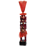 Деревянная декоративная статуэтка Asmat Red Straw Headdress Statuette Red варинант исполнения - 1 | Loft Concept в Воронеже