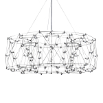 Люстра с тонкой металлической конструкцией цвета хром Quasar варинант исполнения - 2 | Loft Concept в Воронеже