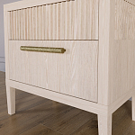 Прикроватная Тумбочка Primo с двумя ящиками Светлый дуб варинант исполнения - 3 | Loft Concept в Воронеже