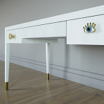 Письменный стол Elsa Dreams White Шпон дерево с двумя ящиками варинант исполнения - 4 | Loft Concept в Воронеже