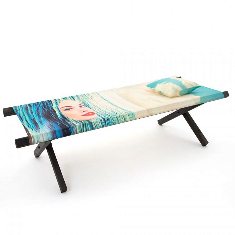 Шезлонг Seletti Poolbed Seagirl Черный Голубой в Воронеже | Loft Concept 