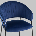 Стул в велюре синего цвета Horizon варинант исполнения - 7 | Loft Concept в Воронеже