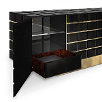 Дизайнерский комод в сочетании черного и золотого цвета Nubian варинант исполнения - 2 | Loft Concept в Воронеже