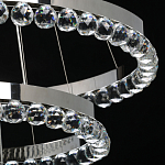 Люстра с тремя кольцами цвета хром и прозрачными хрустальными шарами по периметру Sacramento Transparent Balls Chandelier варинант исполнения - 7 | Loft Concept в Воронеже