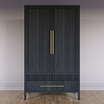 Шкаф платяной Primo с выдвижными ящиками шпон Светлый дуб варинант исполнения - 2 | Loft Concept в Воронеже