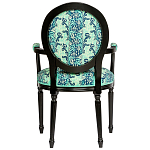 Стул из натурального бука с подлокотниками Ikat Pattern бирюзовый варинант исполнения - 2 | Loft Concept в Воронеже