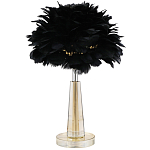 Настольная лампа с перьями Plumage Black Table Lamp варинант исполнения - 1 | Loft Concept в Воронеже