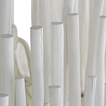 Люстра белая с несколькими ярусами деревянных палочек Bright Wooden Chandelier варинант исполнения - 10 | Loft Concept в Воронеже