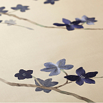 Обои ручная роспись Cherry Tree Original colourway on Stone Ochre dyed silk варинант исполнения - 2 | Loft Concept в Воронеже