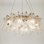 Люстра с декором из текстурированного стекла Textured Glass Chandelier 8 варинант исполнения - 3 | Loft Concept в Воронеже