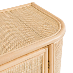 Длинный комод из ротанга с дверцами и ящиками Simone Rattan Chest of Drawers варинант исполнения - 6 | Loft Concept в Воронеже