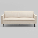 Диван современный вельветовый прямой Worcester Молочный варинант исполнения - 2 | Loft Concept в Воронеже