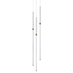 Подвесной светильник с 3-мя вертикальными плафонами и белыми шариками PEARLS Suspension варинант исполнения - 1 | Loft Concept в Воронеже