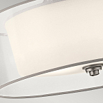 Потолочный светильник с двойным цилиндрическим плафоном из белого стекла и прозрачной органзы Kichler варинант исполнения - 14 | Loft Concept в Воронеже