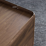 Прикроватный деревянный столик с 2-мя ящиками Moon Walnut Furniture варинант исполнения - 7 | Loft Concept в Воронеже