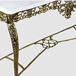 Консоль из бронзы с мраморной прямоугольной столешницей Bronze Console варинант исполнения - 1 | Loft Concept в Воронеже